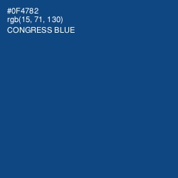 #0F4782 - Congress Blue Color Image