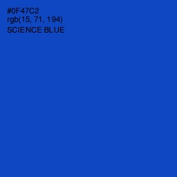 #0F47C2 - Science Blue Color Image