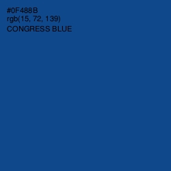 #0F488B - Congress Blue Color Image