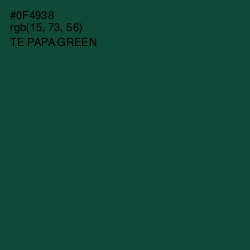 #0F4938 - Te Papa Green Color Image