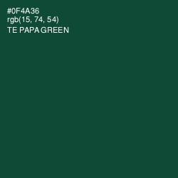 #0F4A36 - Te Papa Green Color Image
