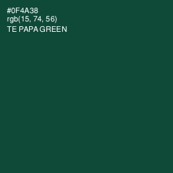 #0F4A38 - Te Papa Green Color Image