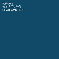 #0F4A69 - Chathams Blue Color Image