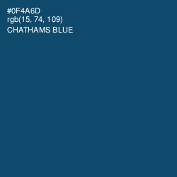 #0F4A6D - Chathams Blue Color Image