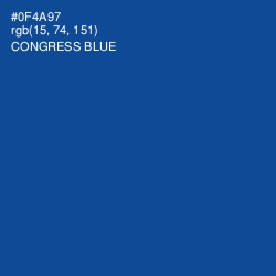 #0F4A97 - Congress Blue Color Image