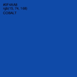 #0F4AA8 - Cobalt Color Image