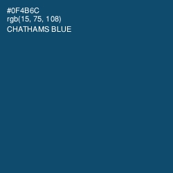 #0F4B6C - Chathams Blue Color Image
