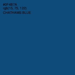 #0F4B7A - Chathams Blue Color Image