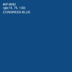 #0F4B82 - Congress Blue Color Image