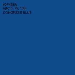 #0F4B8A - Congress Blue Color Image