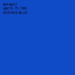 #0F4BC7 - Science Blue Color Image