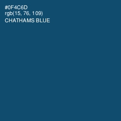 #0F4C6D - Chathams Blue Color Image