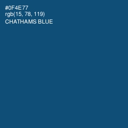 #0F4E77 - Chathams Blue Color Image