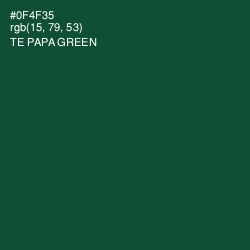 #0F4F35 - Te Papa Green Color Image