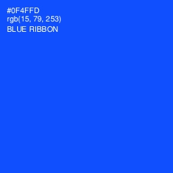 #0F4FFD - Blue Ribbon Color Image