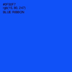 #0F50F7 - Blue Ribbon Color Image