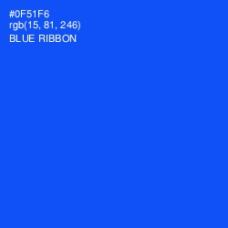 #0F51F6 - Blue Ribbon Color Image