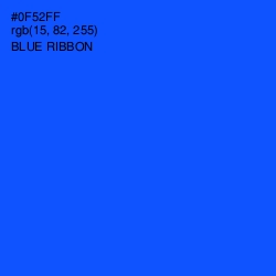 #0F52FF - Blue Ribbon Color Image