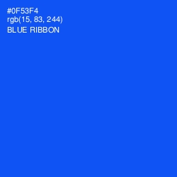 #0F53F4 - Blue Ribbon Color Image