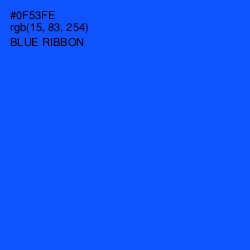 #0F53FE - Blue Ribbon Color Image