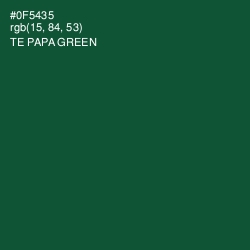 #0F5435 - Te Papa Green Color Image