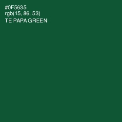 #0F5635 - Te Papa Green Color Image