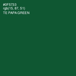 #0F5733 - Te Papa Green Color Image