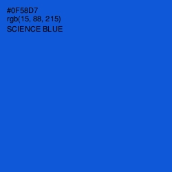 #0F58D7 - Science Blue Color Image