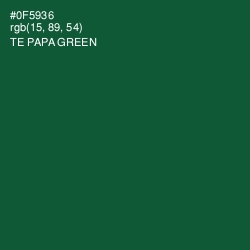 #0F5936 - Te Papa Green Color Image