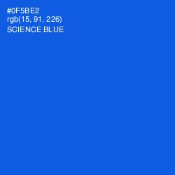 #0F5BE2 - Science Blue Color Image