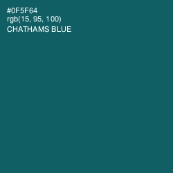 #0F5F64 - Chathams Blue Color Image