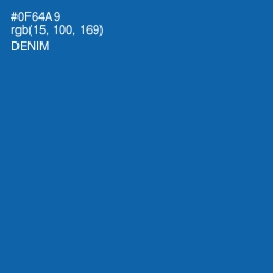 #0F64A9 - Denim Color Image