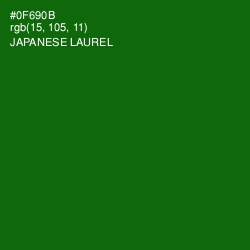 #0F690B - Japanese Laurel Color Image