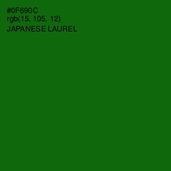 #0F690C - Japanese Laurel Color Image