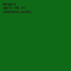 #0F6A15 - Japanese Laurel Color Image