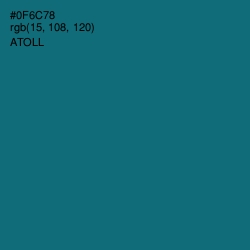 #0F6C78 - Atoll Color Image