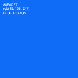 #0F6CF7 - Blue Ribbon Color Image