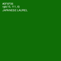 #0F6F06 - Japanese Laurel Color Image