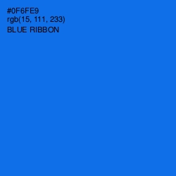 #0F6FE9 - Blue Ribbon Color Image