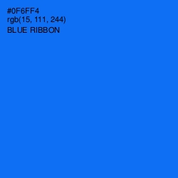#0F6FF4 - Blue Ribbon Color Image
