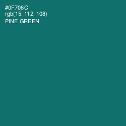 #0F706C - Pine Green Color Image