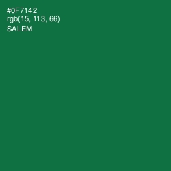 #0F7142 - Salem Color Image