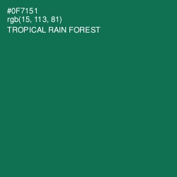 #0F7151 - Tropical Rain Forest Color Image