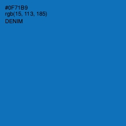 #0F71B9 - Denim Color Image