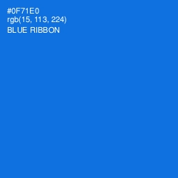 #0F71E0 - Blue Ribbon Color Image