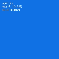 #0F71E4 - Blue Ribbon Color Image