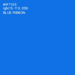 #0F71E5 - Blue Ribbon Color Image