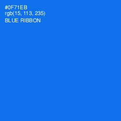 #0F71EB - Blue Ribbon Color Image