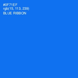 #0F71EF - Blue Ribbon Color Image