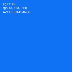 #0F71F4 - Azure Radiance Color Image